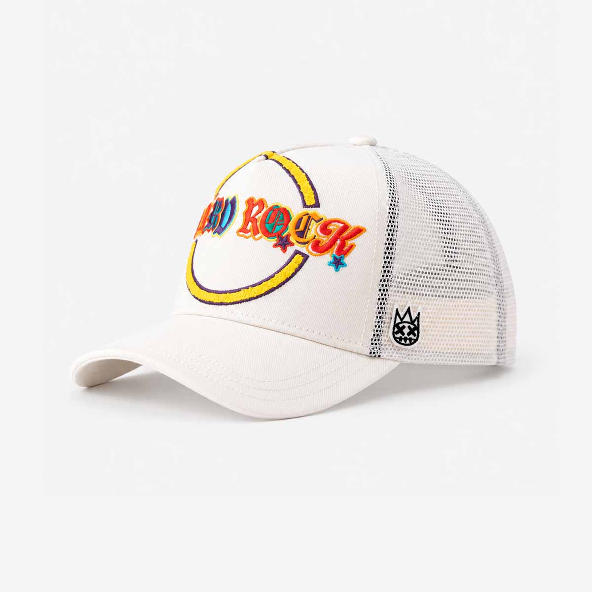 Hard Rock x Cult Chenille Logo Mesh Trucker Hat in Winter White image number 4