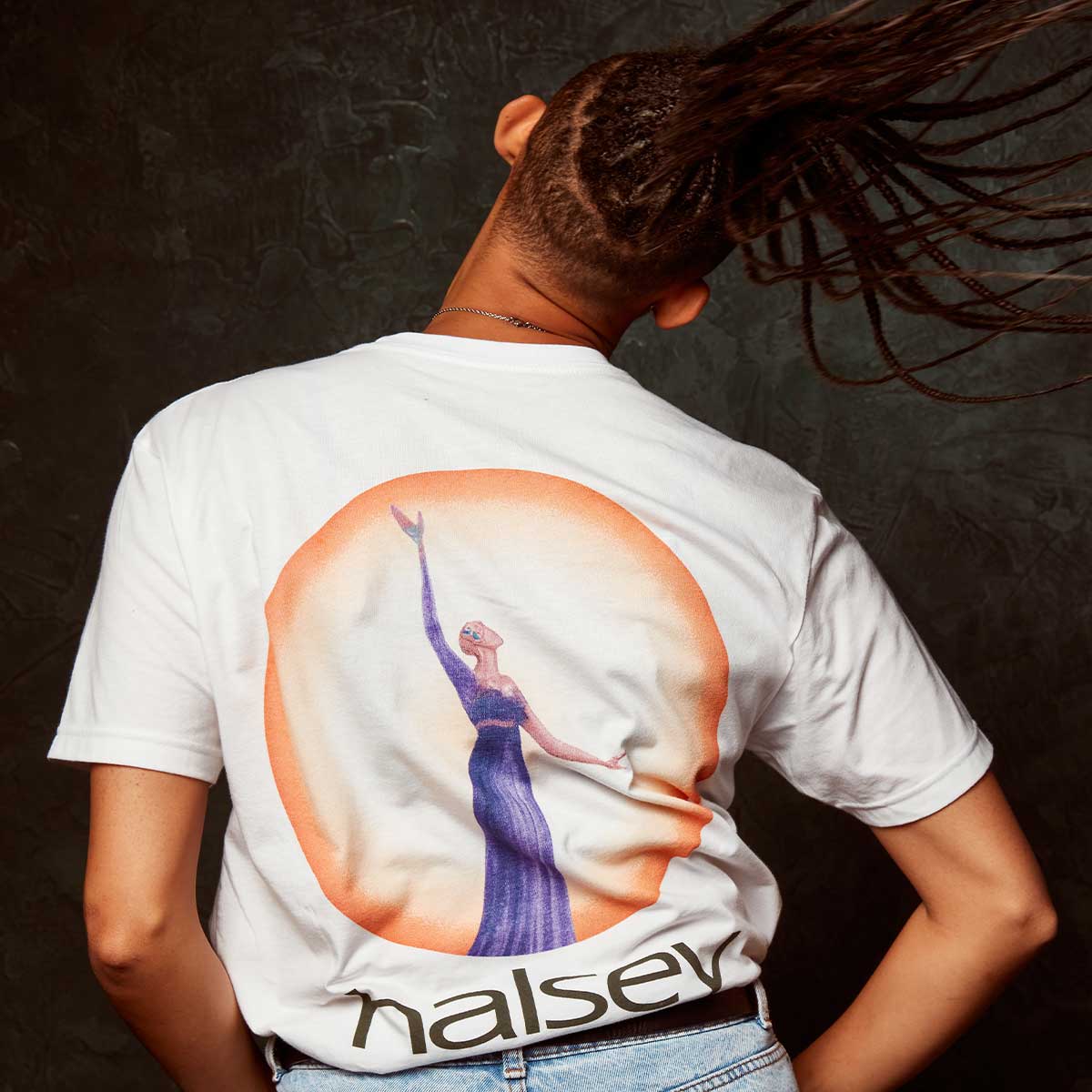 Halsey Adult Fit Tee with Circle Design image number 1