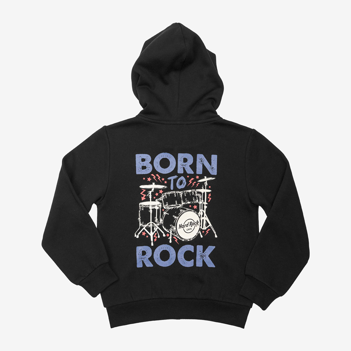 Rock Kids Born To Rock Zip Up Hoodie in Black image number 2