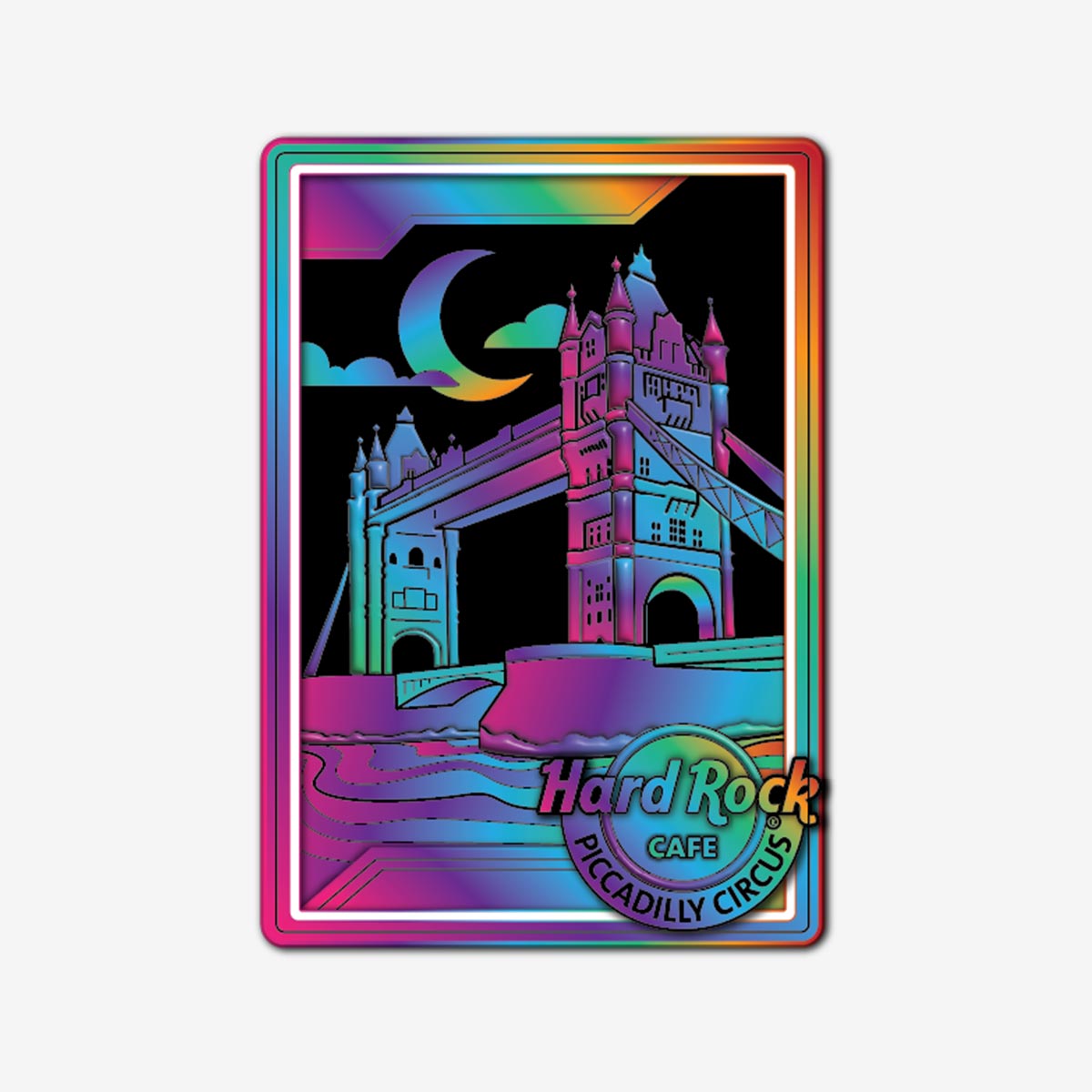 Limited Edition Piccadilly Circus Holo Tower Bridge Pin image number 1