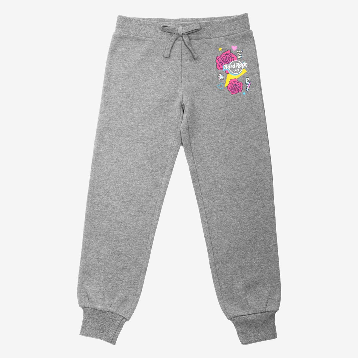 Rock Kids Jogger Pants in Grey with Rose Design image number 1