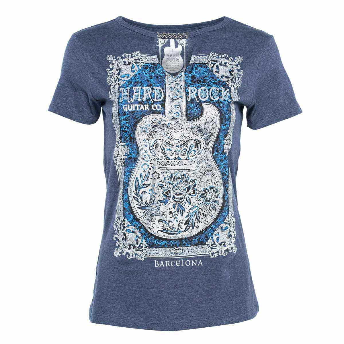 Women's Couture Framed Guitar Tee Blue image number 1