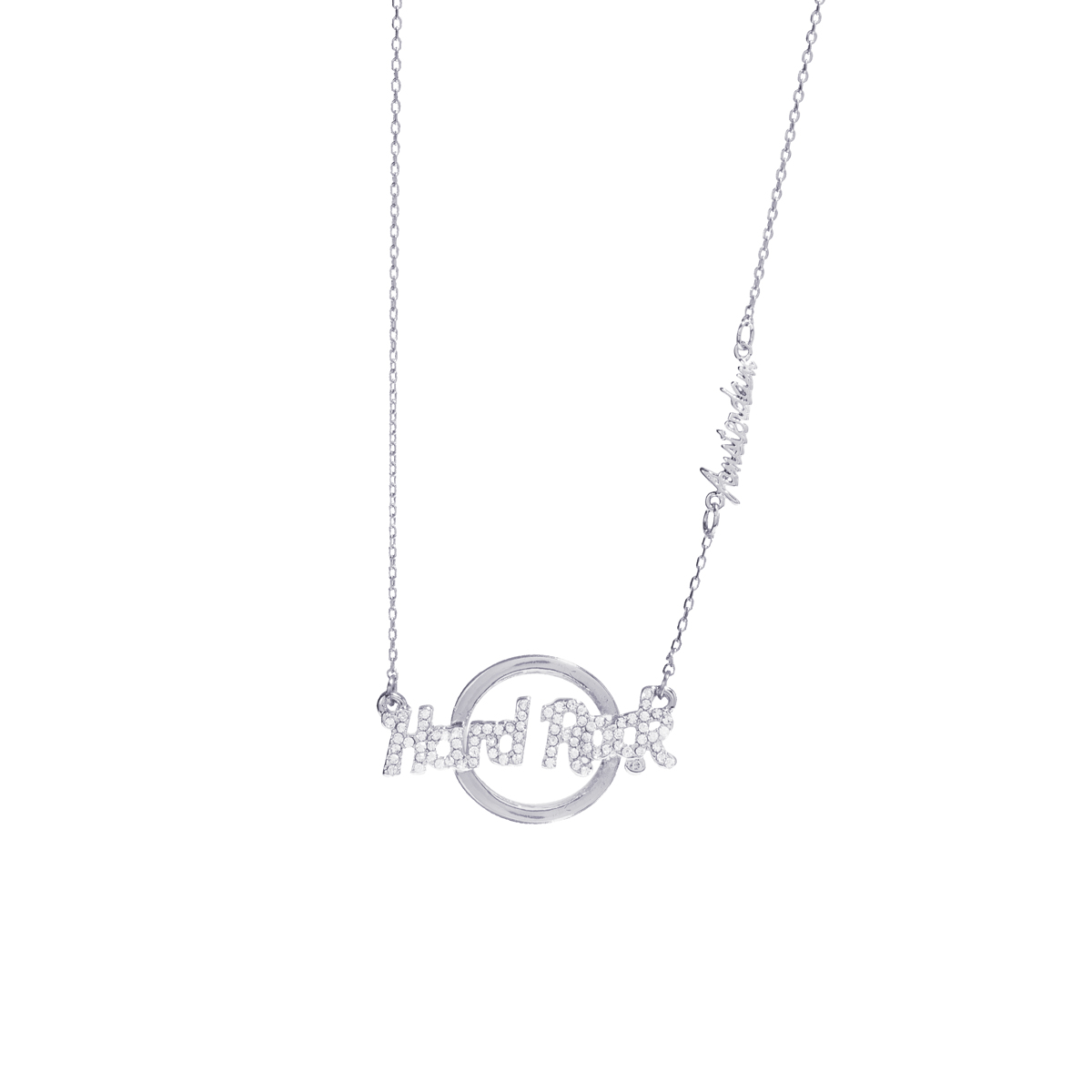 Silver Logo Pendant Necklace image number 3