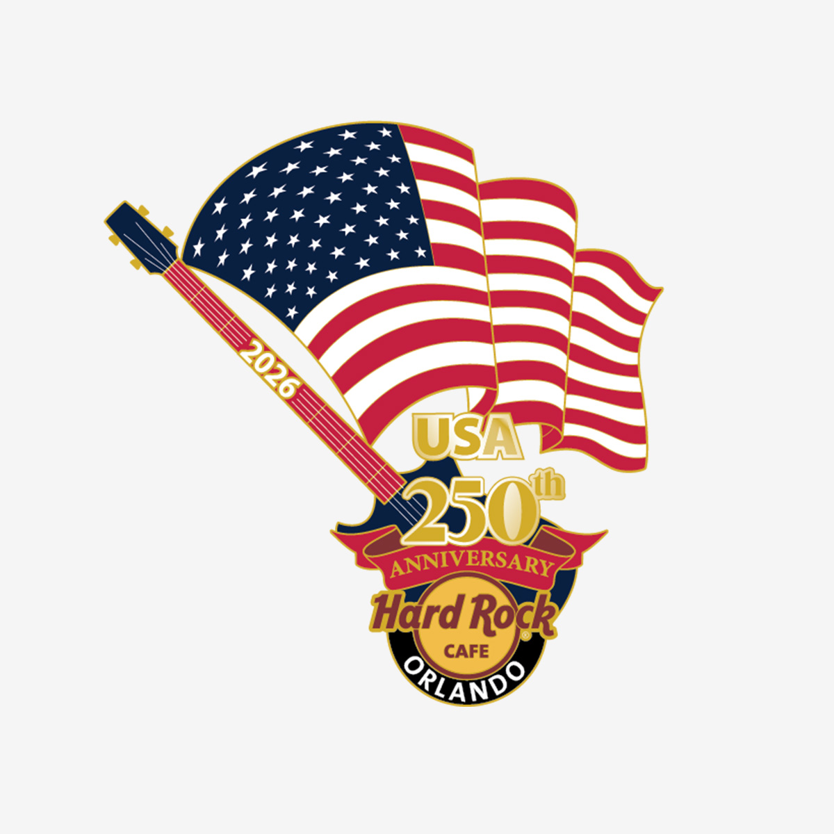 Limited Edition 250th Anniversary Waving Flag Pin image number 1