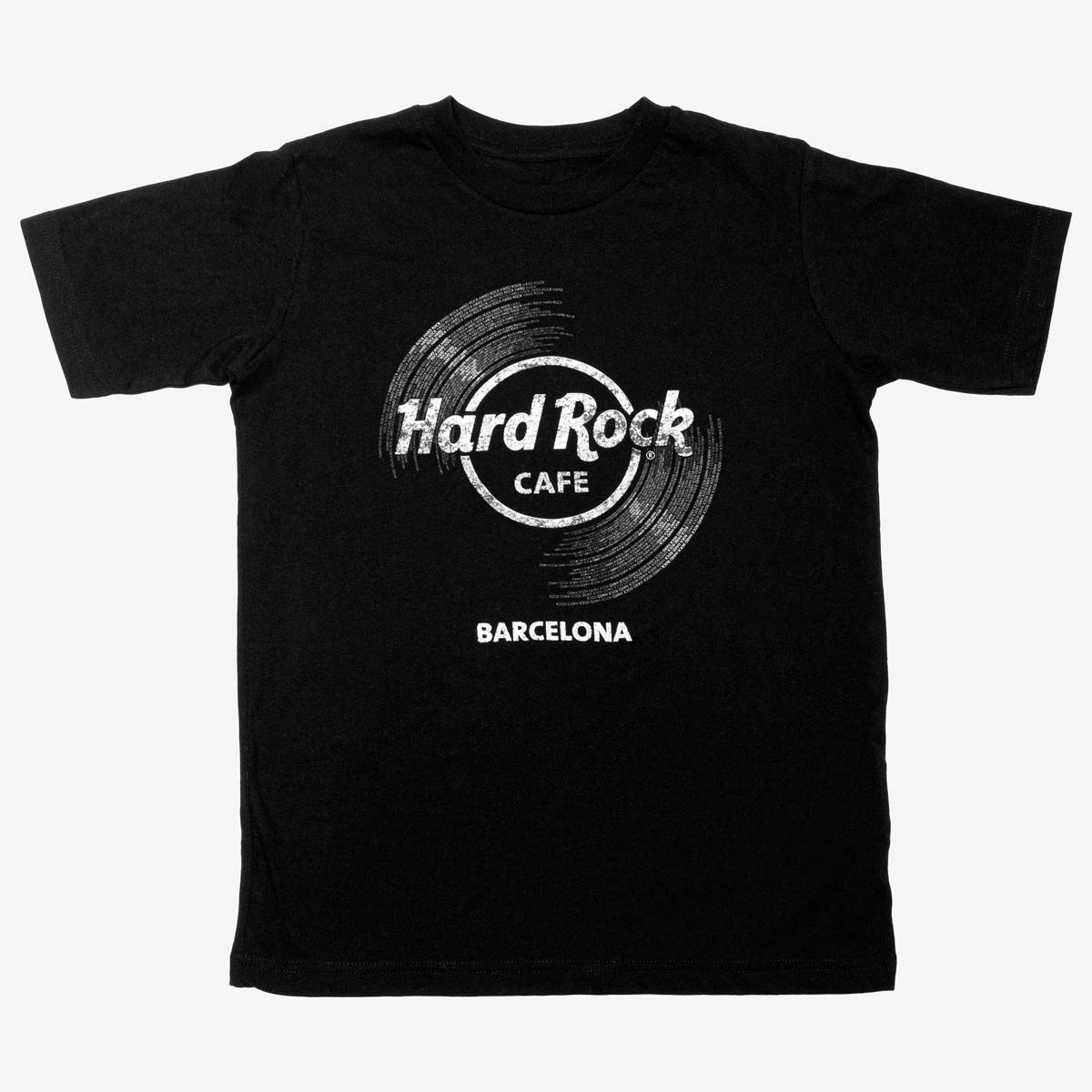 Hard Rock Vinyl Logo Youth Shortsleeve Crewneck Tee in Black image number 1