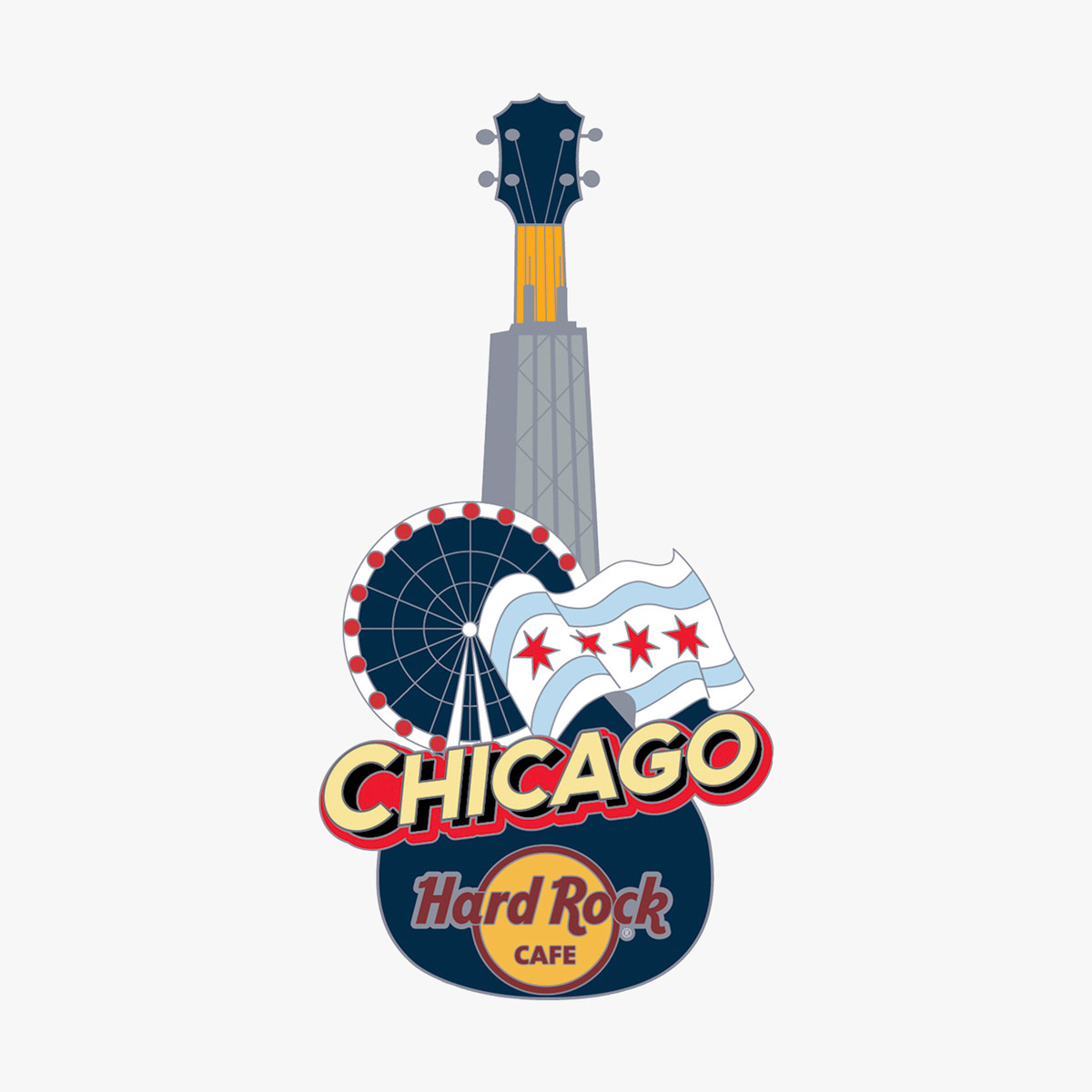 Limited Edition Landmark Guitar Pin image number 1