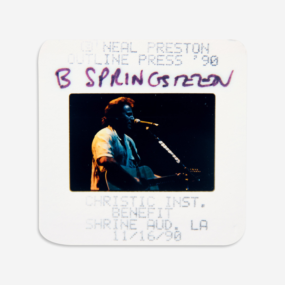 Bruce Springsteen Boxed Original Acrylic 35MM Photograph in Acrylic Case image number 1