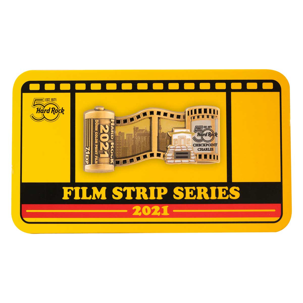 50th Anniversary Checkpoint Charlie Film Strip Pin image number 1