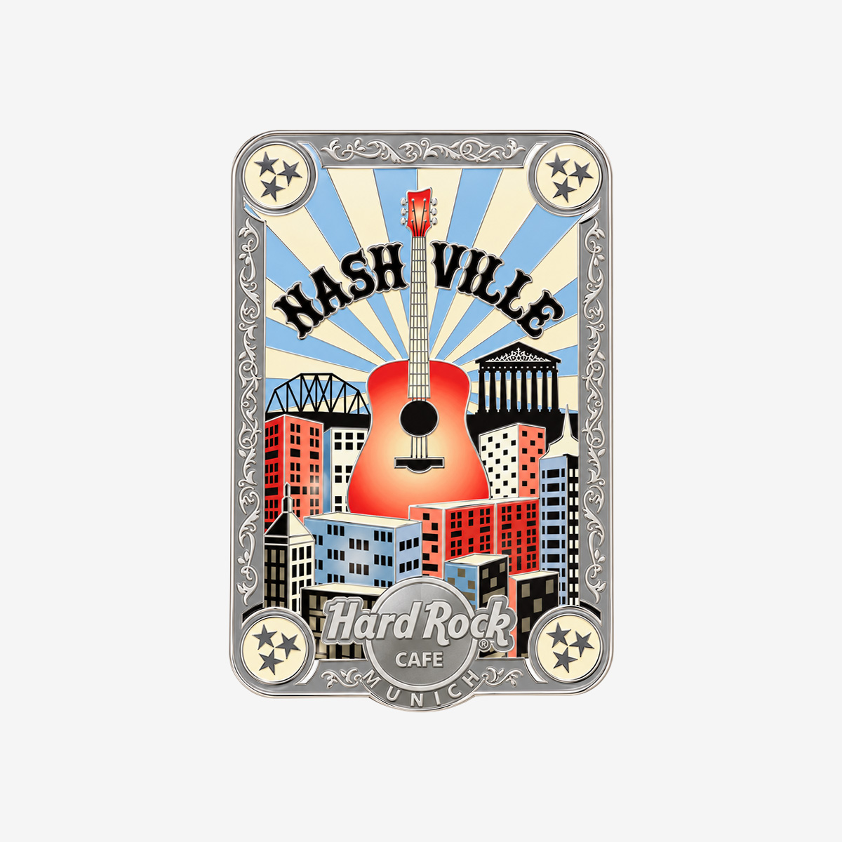 Collectible Nashville Skyline Scene Local Pin image number 1