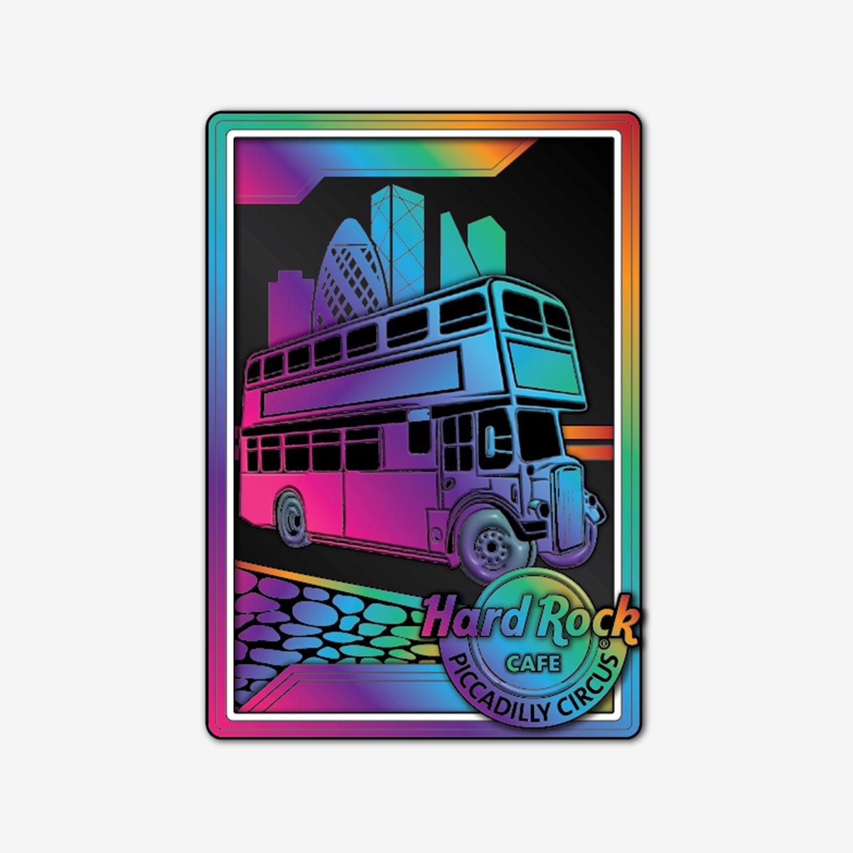 Limited Edition Piccadilly Circus Holo Red Bus Pin image number 1