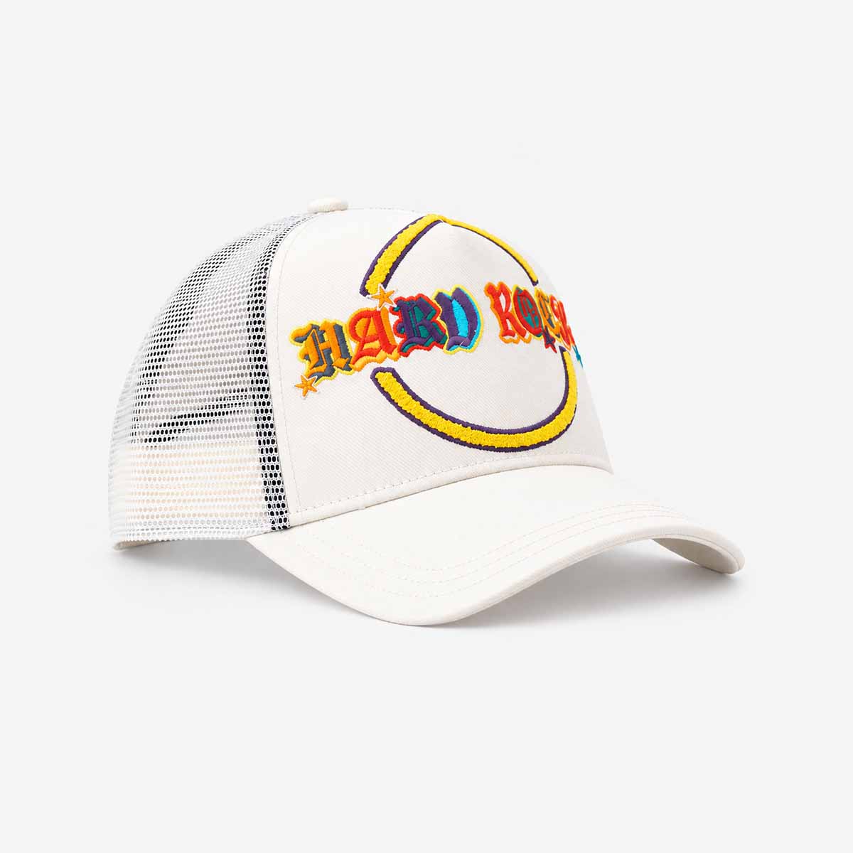 Hard Rock x Cult Chenille Logo Mesh Trucker Hat in Winter White image number 5