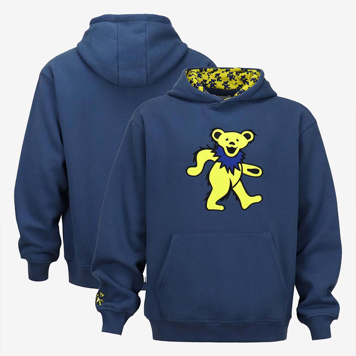 Grateful Dead Hoodie with Yellow Bear in Navy image number 4