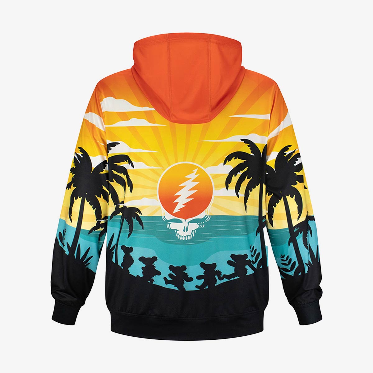 Grateful Dead Rising Sun UPF50 Hoodie in Tie-Dye Orange image number 6