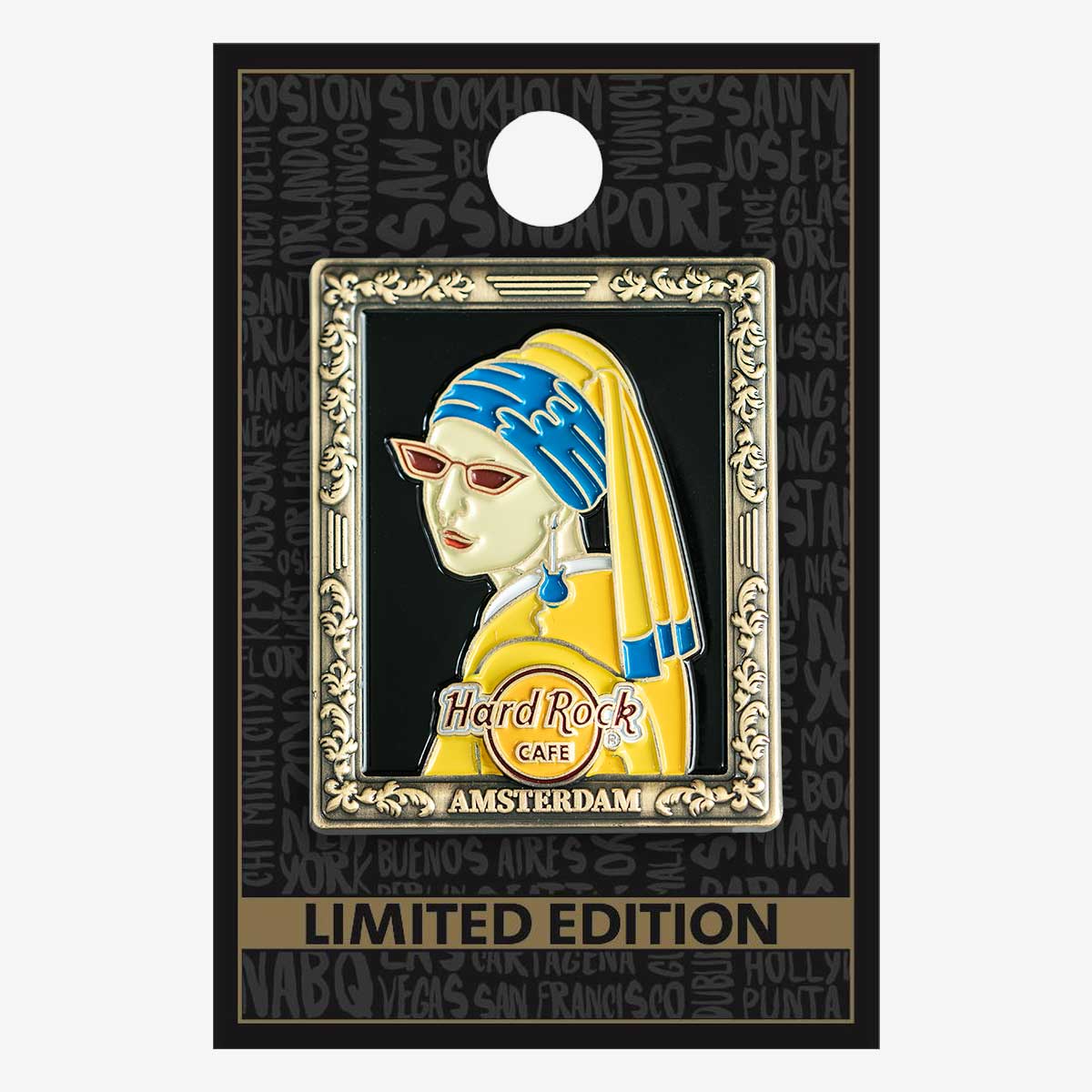 Limited Edition Amsterdam Rocker Girl Painting Pin image number 2