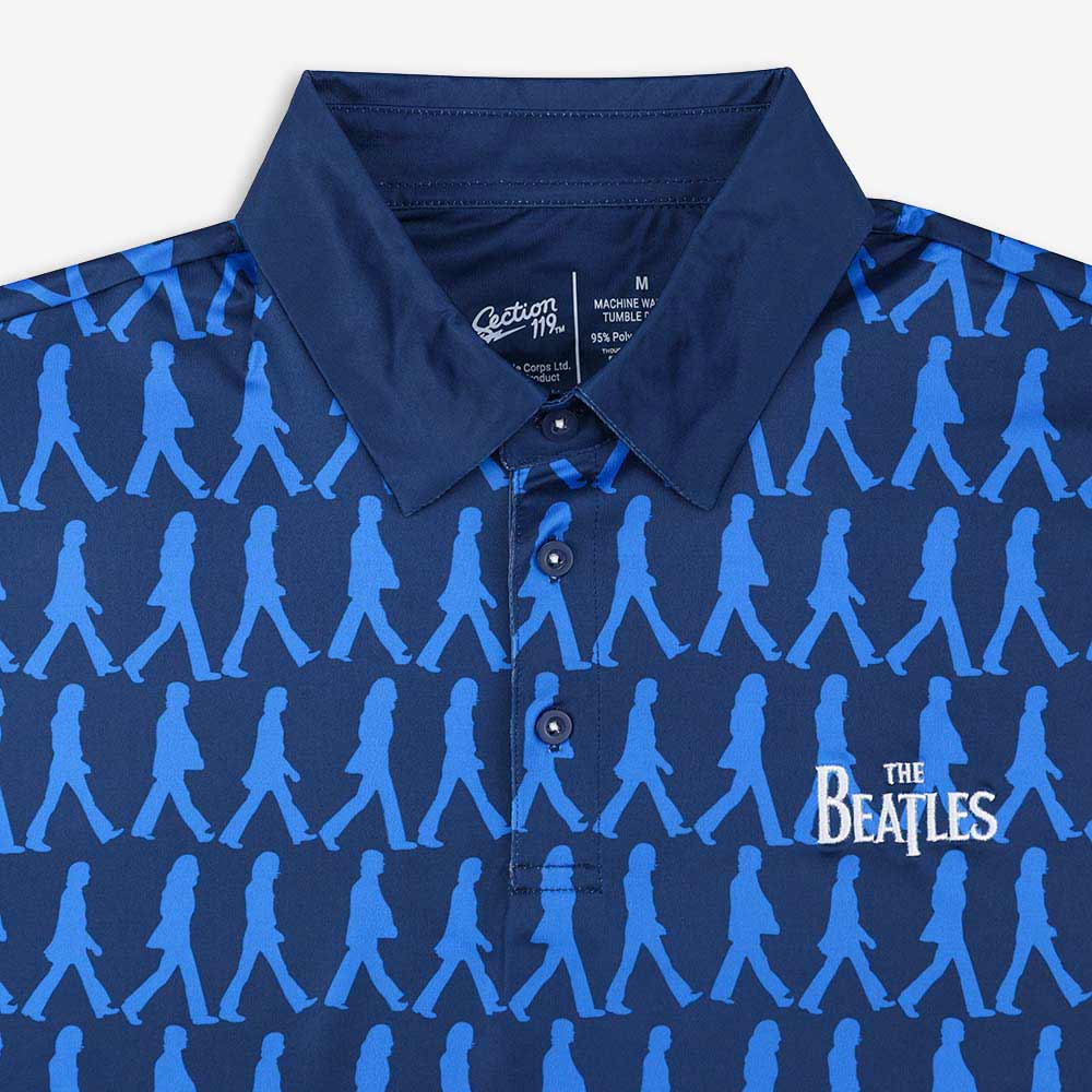 The Beatles Abbey Road Dry Fit Polo In Navy image number 3