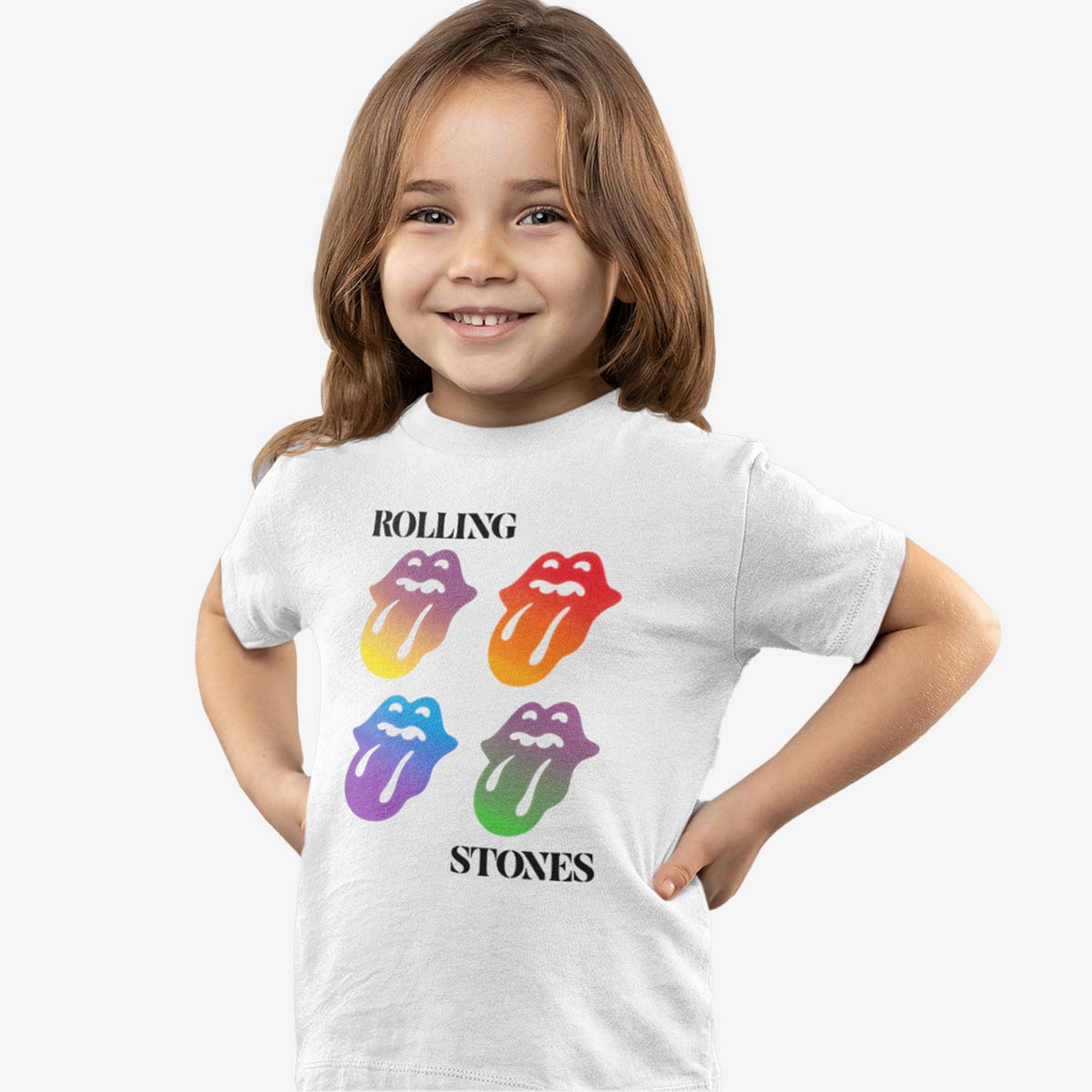 Rolling Stones Multi Color Youth White Tee image number 1