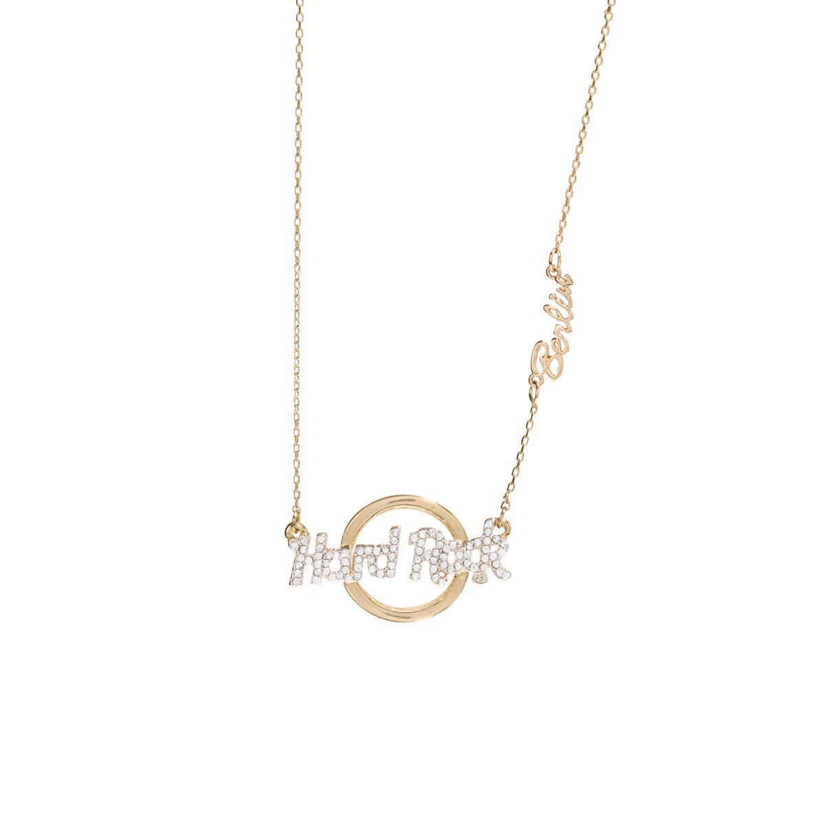 Gold Logo Pendant Necklace image number 1