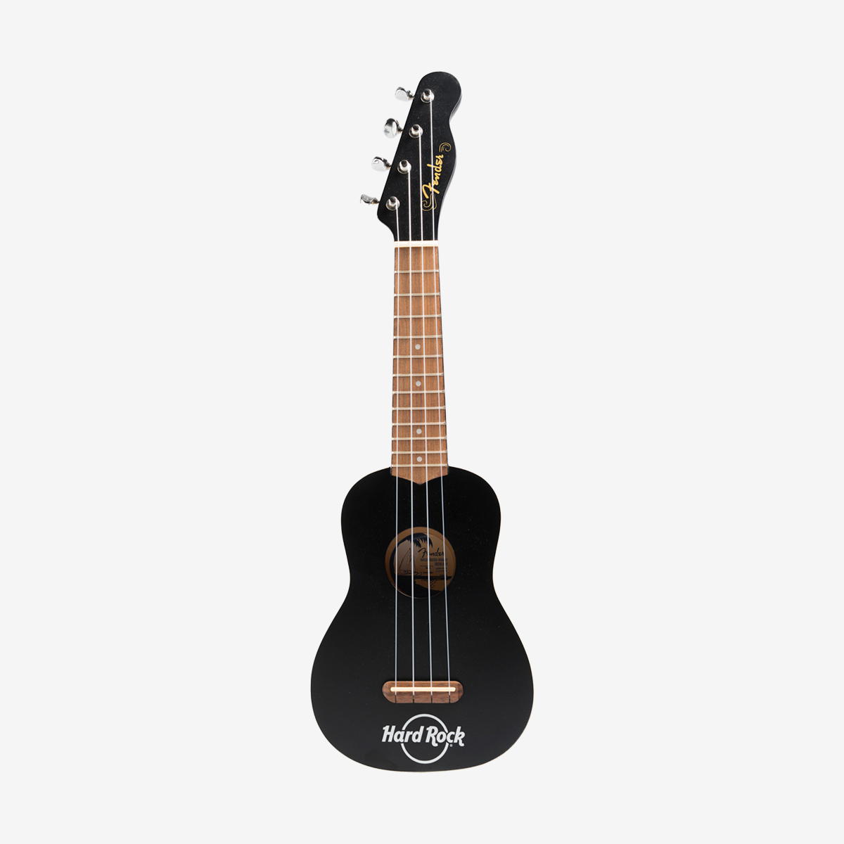 Fender x Hard Rock Venice Ukulele in Satin Black with Bag image number 1