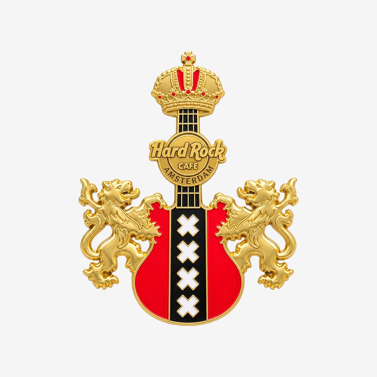 Collectible Amsterdam Coat of Arms Guitar Pin image number 1