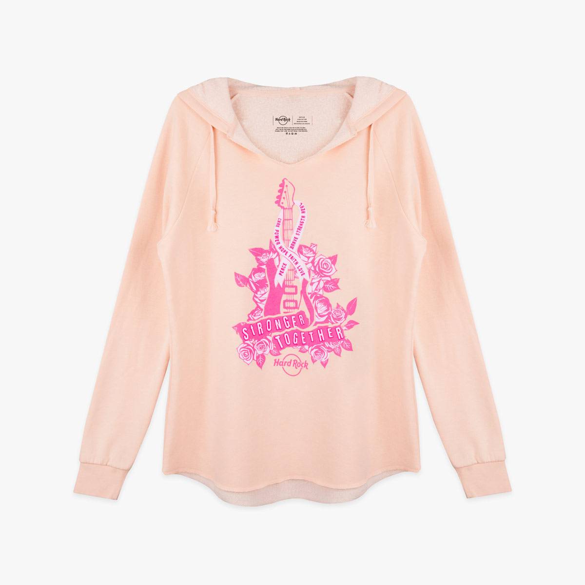 Pinktober Ladies Pullover Hoodie in Blush Pink image number 1