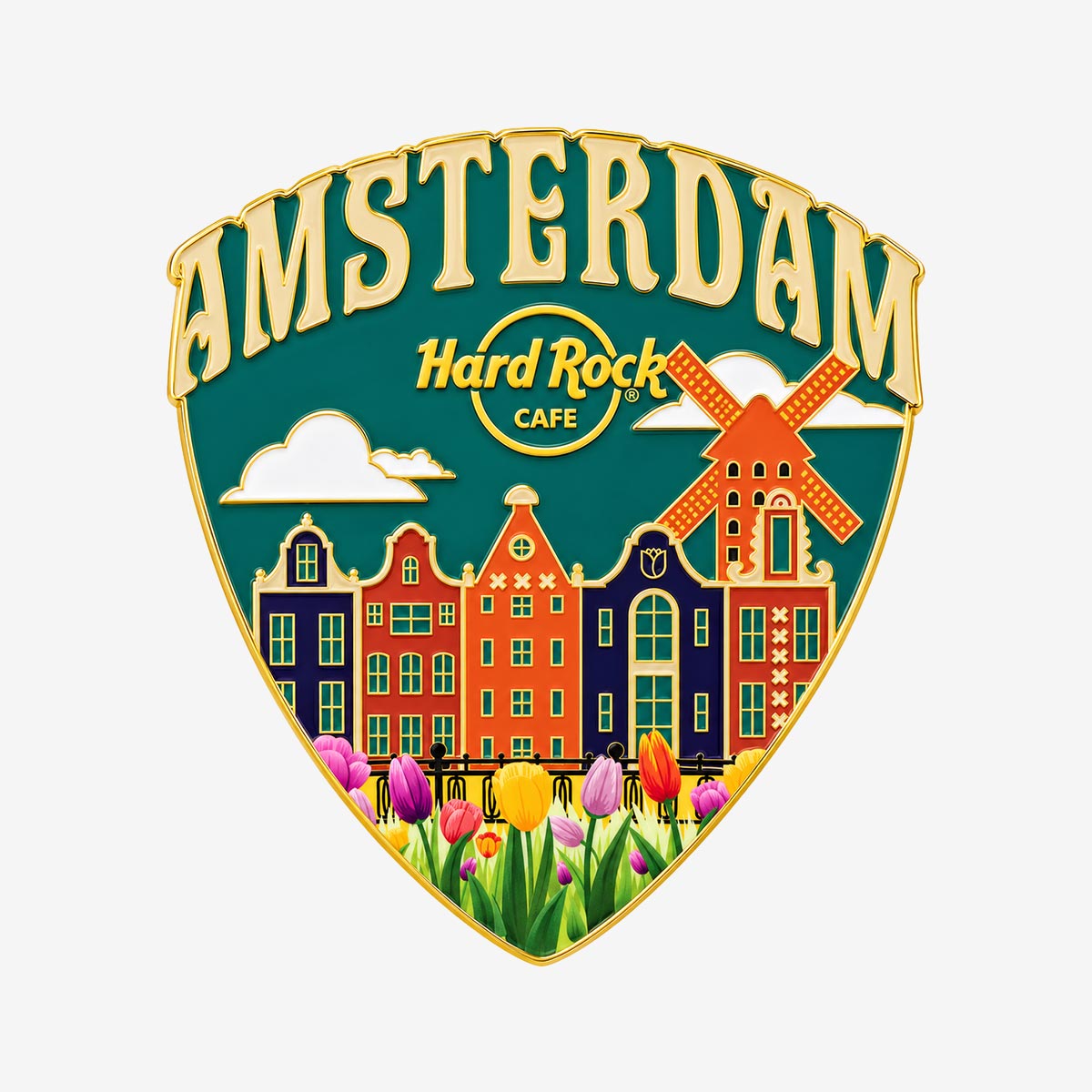 Collectible Amsterdam City Scene Pin image number 1