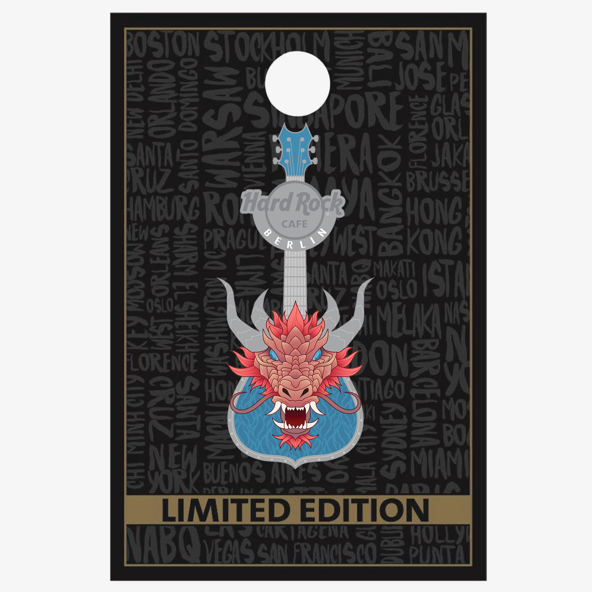Limited Edition 3D Dragon Guitar Pin image number 2