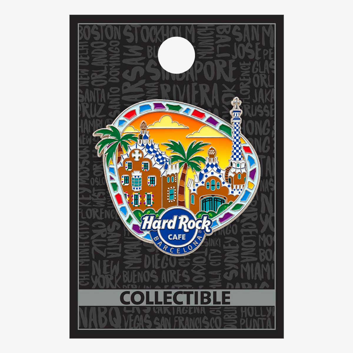 Collectible Barcelona Mosaic Border Local Pin image number 2