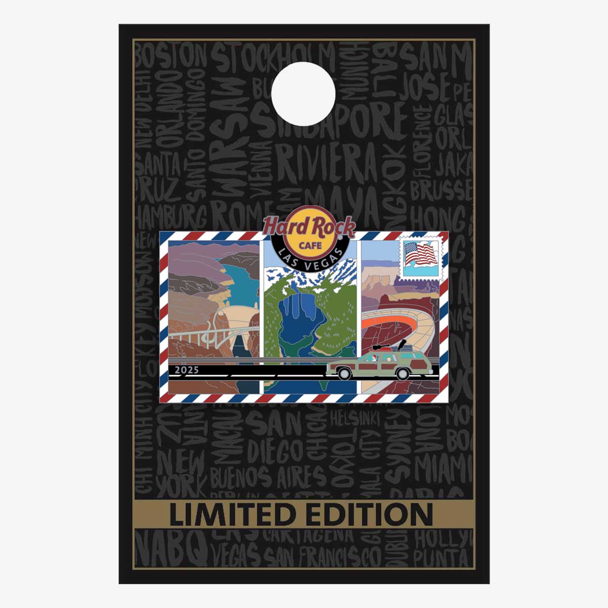 Limited Edition Las Vegas Postcard Slider Pin image number 2