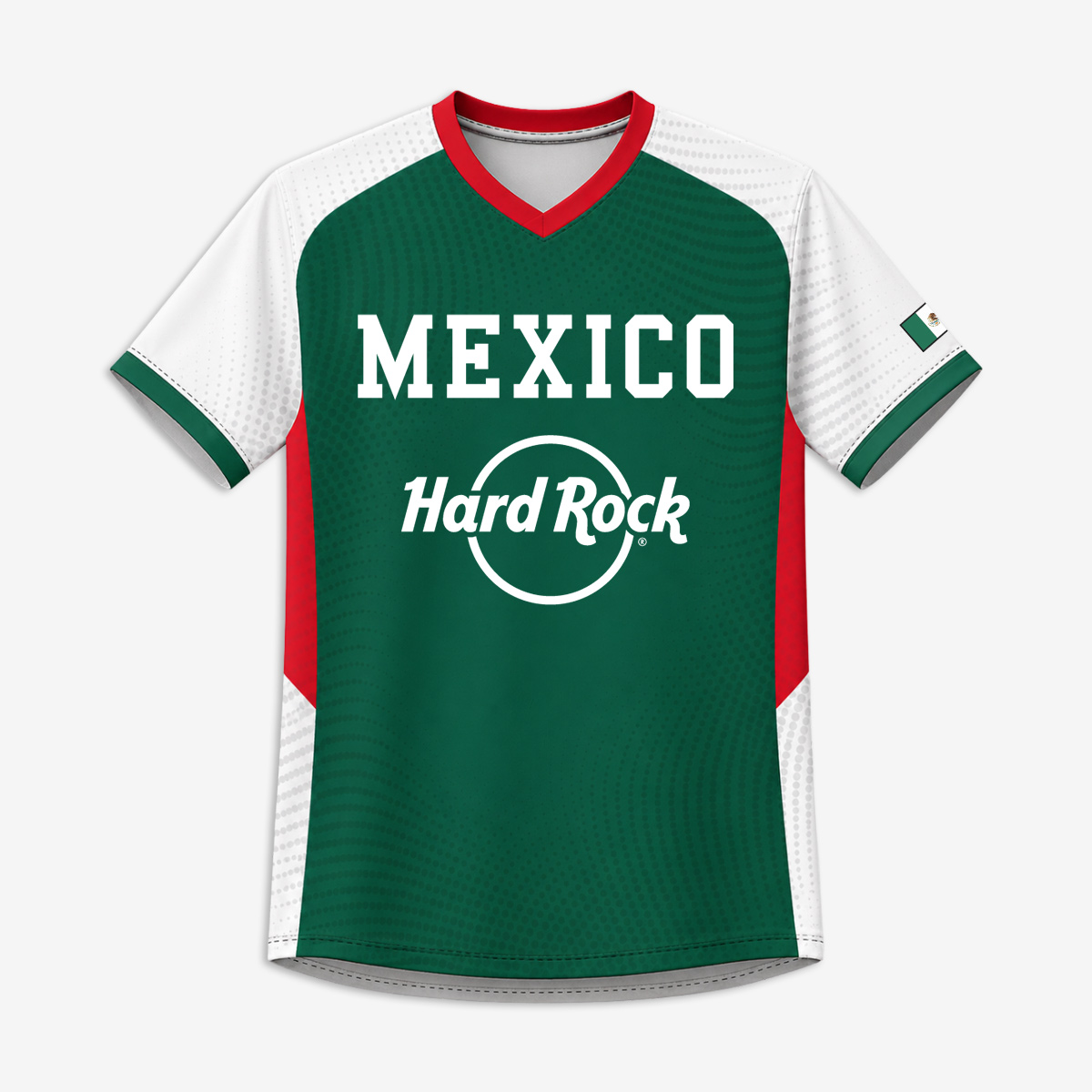 Mexico Soccer V-Neck Tee in Green image number 2
