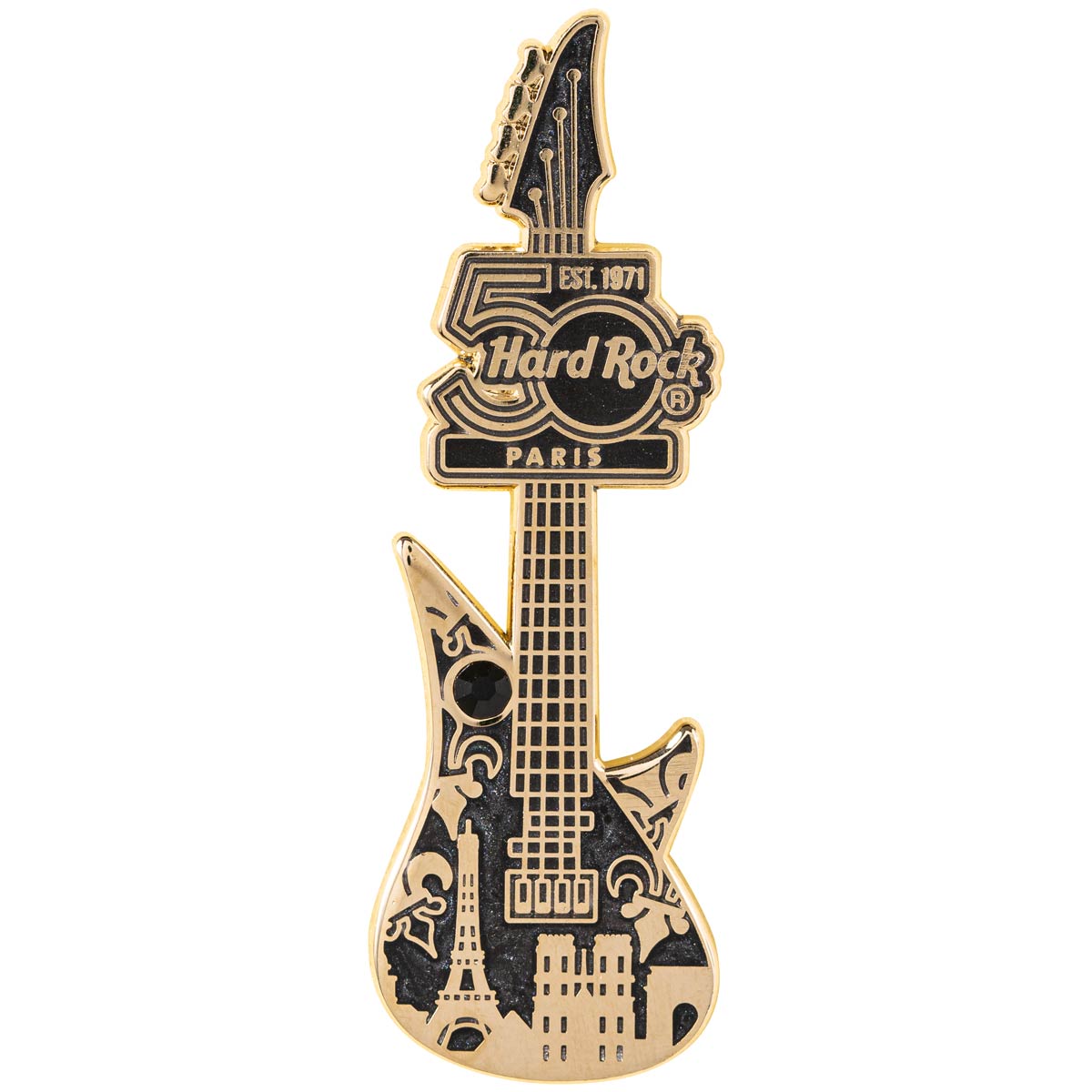 50th Anniversary Black Marble Guitar Pin Series image number 2