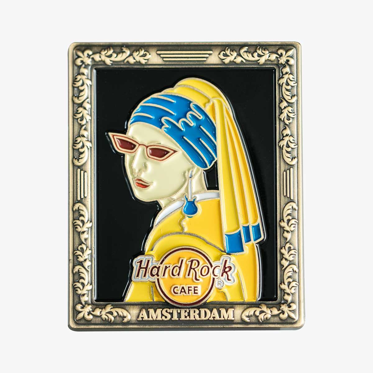 Limited Edition Amsterdam Rocker Girl Painting Pin image number 1