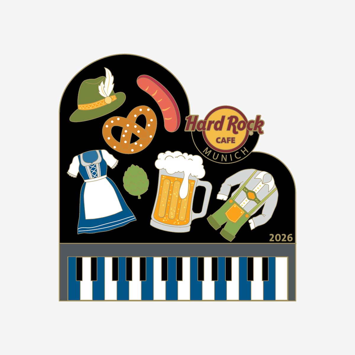 Limited Edition Munich Piano Beerfest Pin image number 1