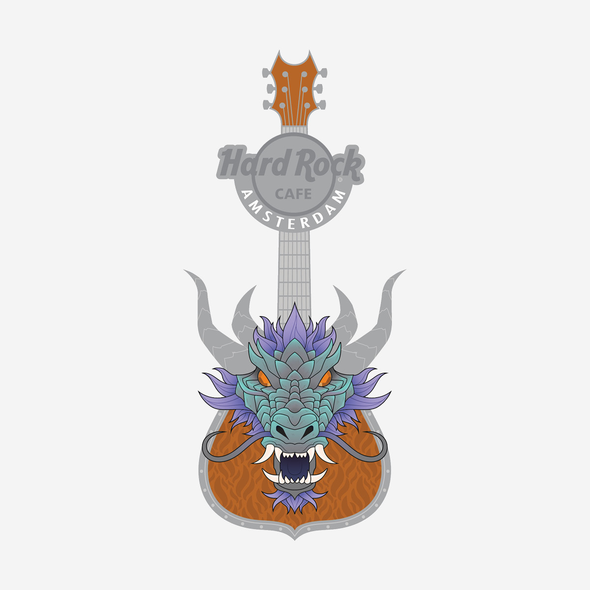 Limited Edition 3D Dragon Guitar Pin image number 1