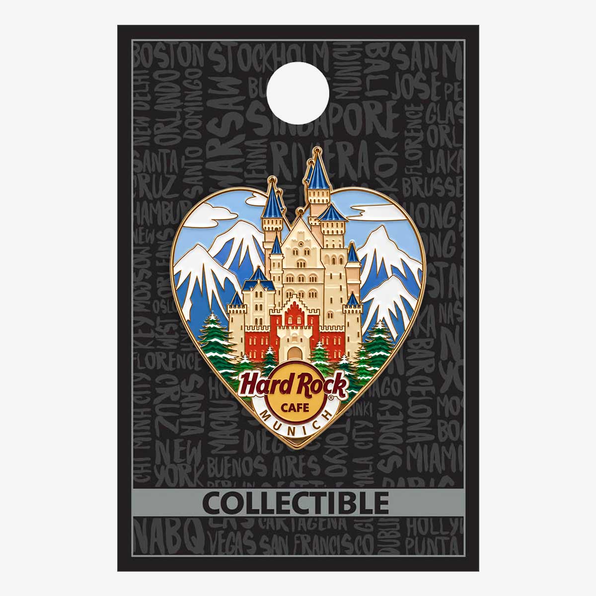 Collectible Munich Castle Heart Pin image number 2