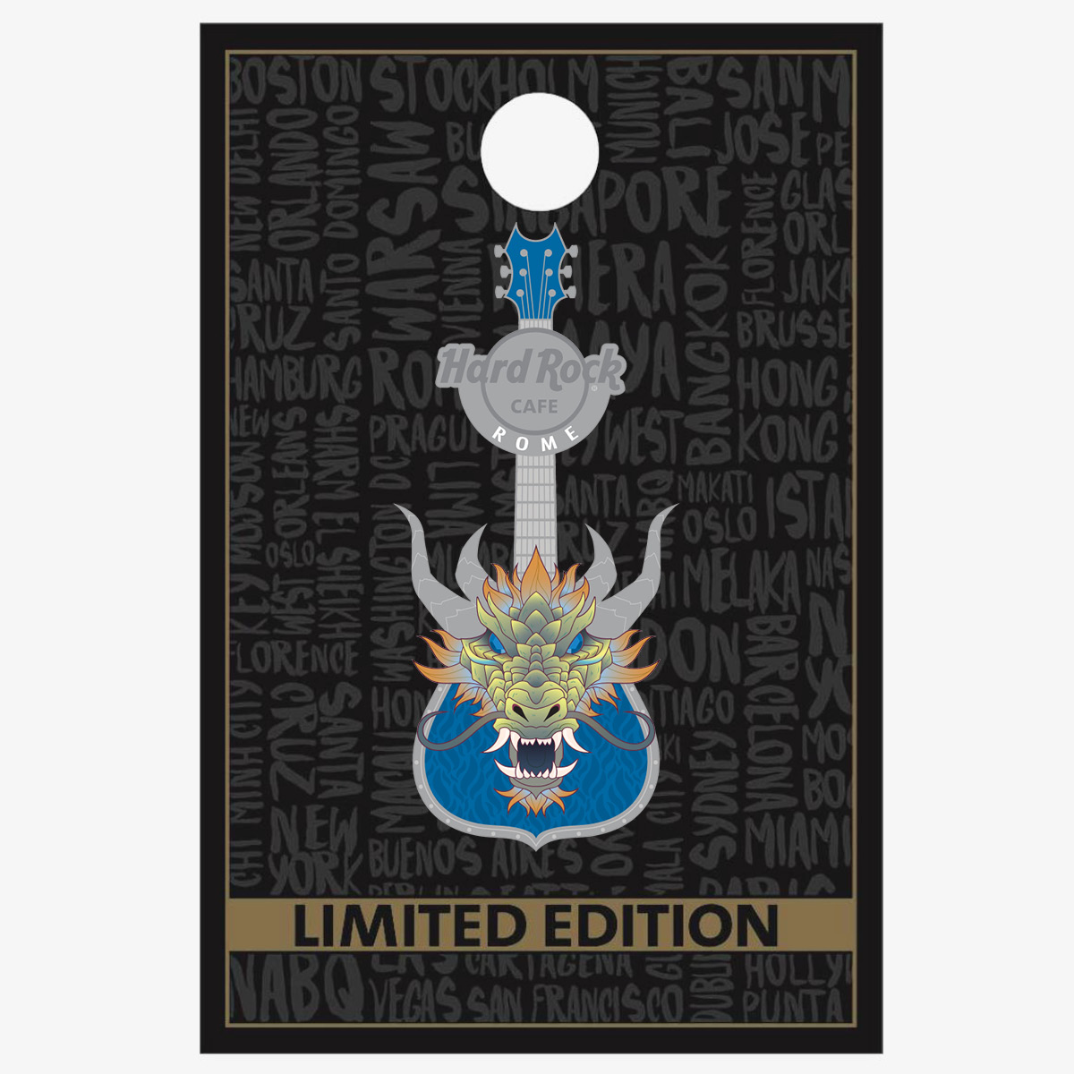 Limited Edition 3D Dragon Guitar Pin image number 2