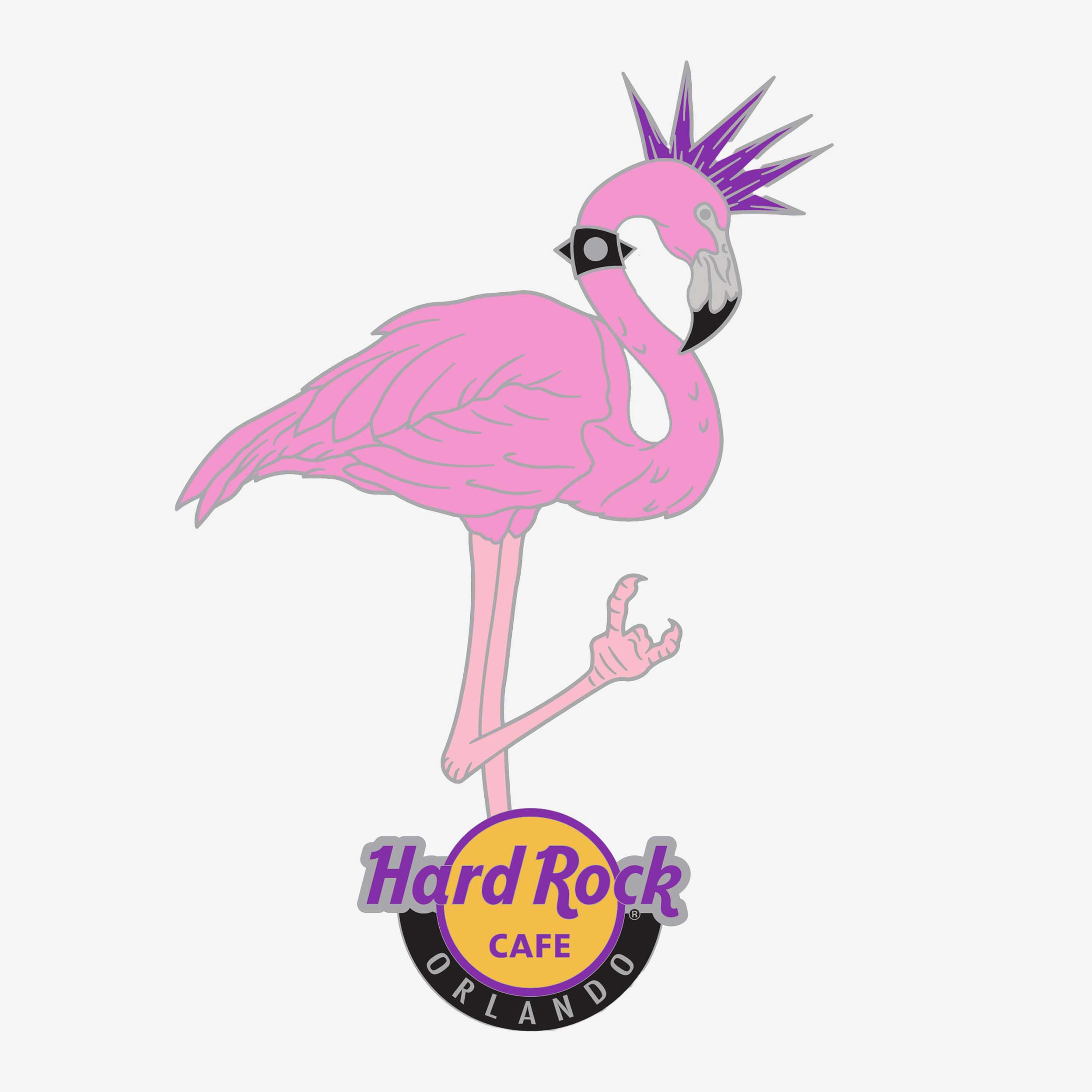 Orlando Punk Flamingo Pin image number 1