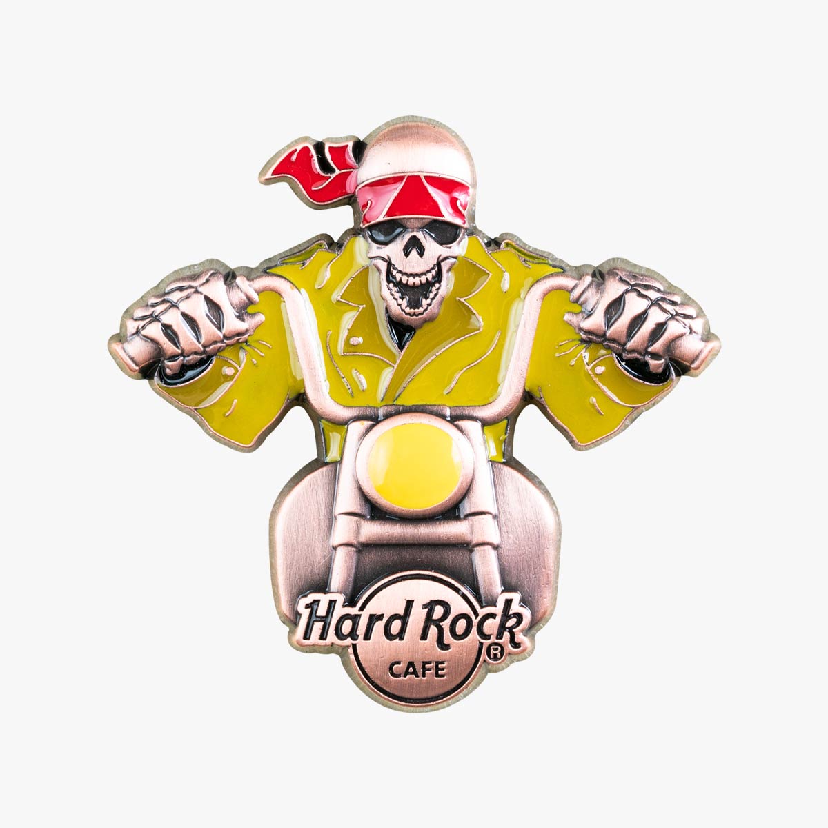 3D Biker Series Battle Skull Pin image number 1
