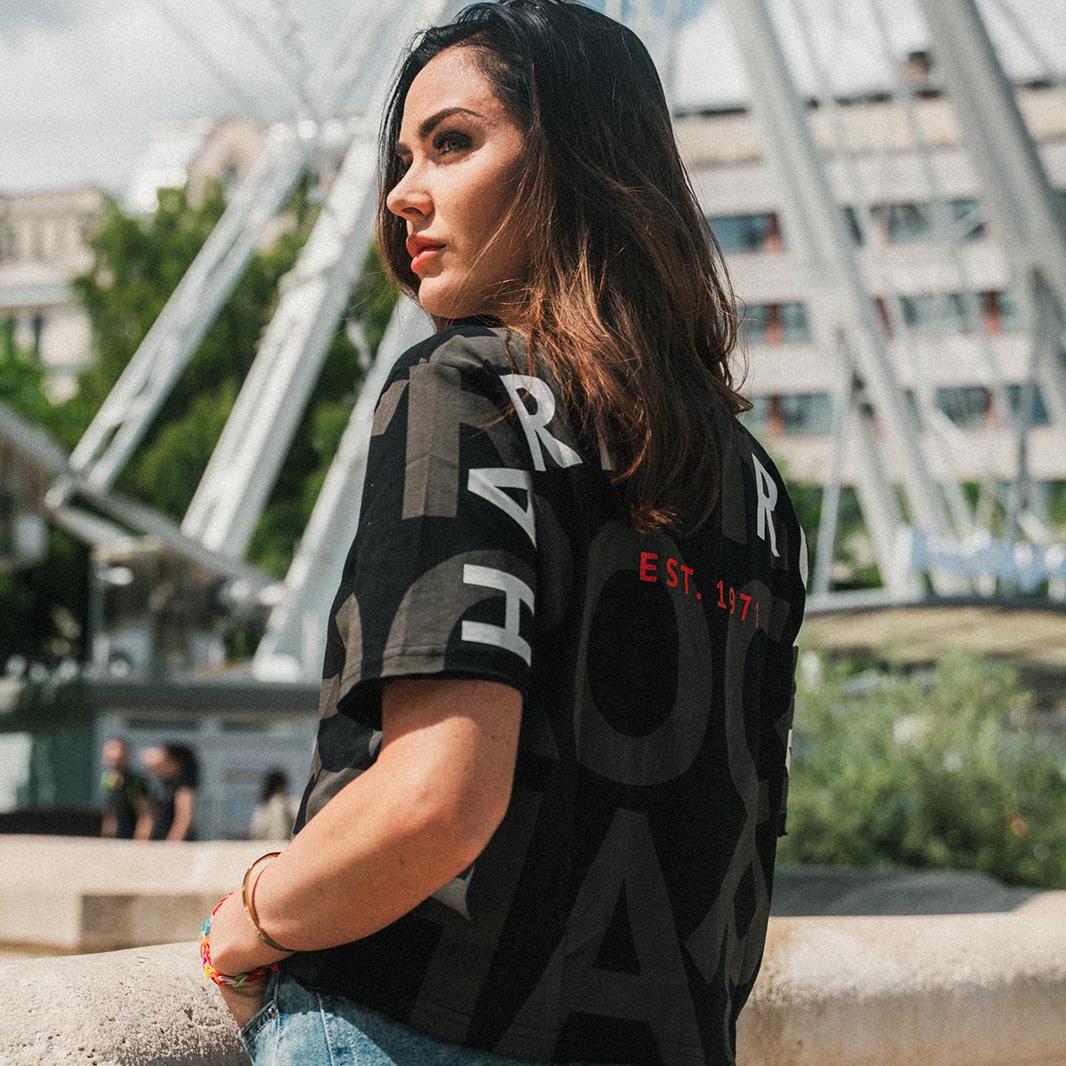 Play Louder Contrast Repeating Tee in Black image number 1