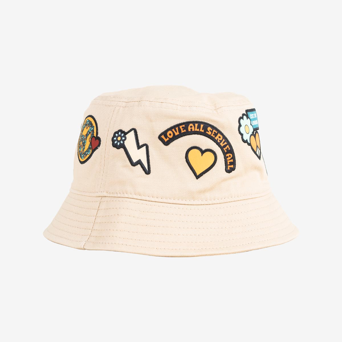 Hard Rock Music Festival Bucket Hat with Patches in Khaki image number 5