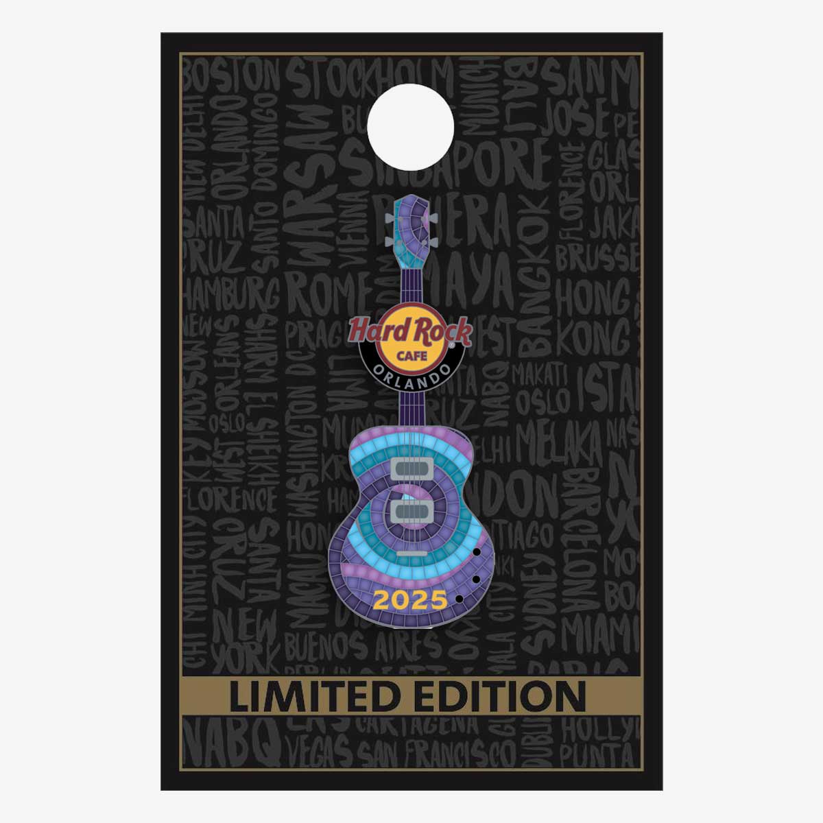 Limited Edition Orlando Mosaic Guitar Pin image number 2