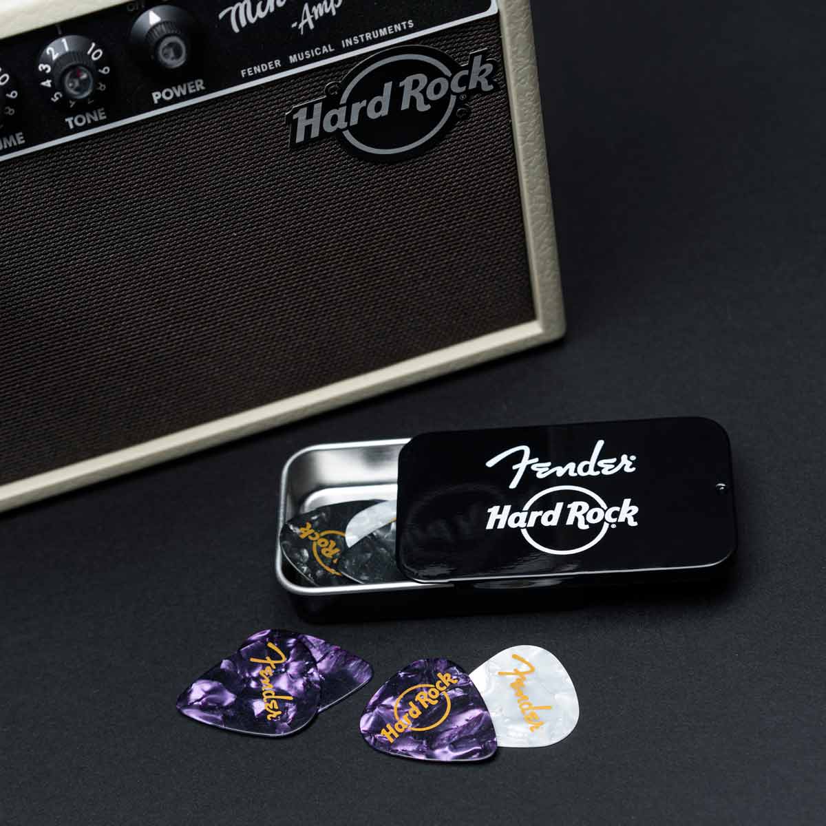 Fender x Hard Rock 12pk Guitar Pick Tin Case image number 6