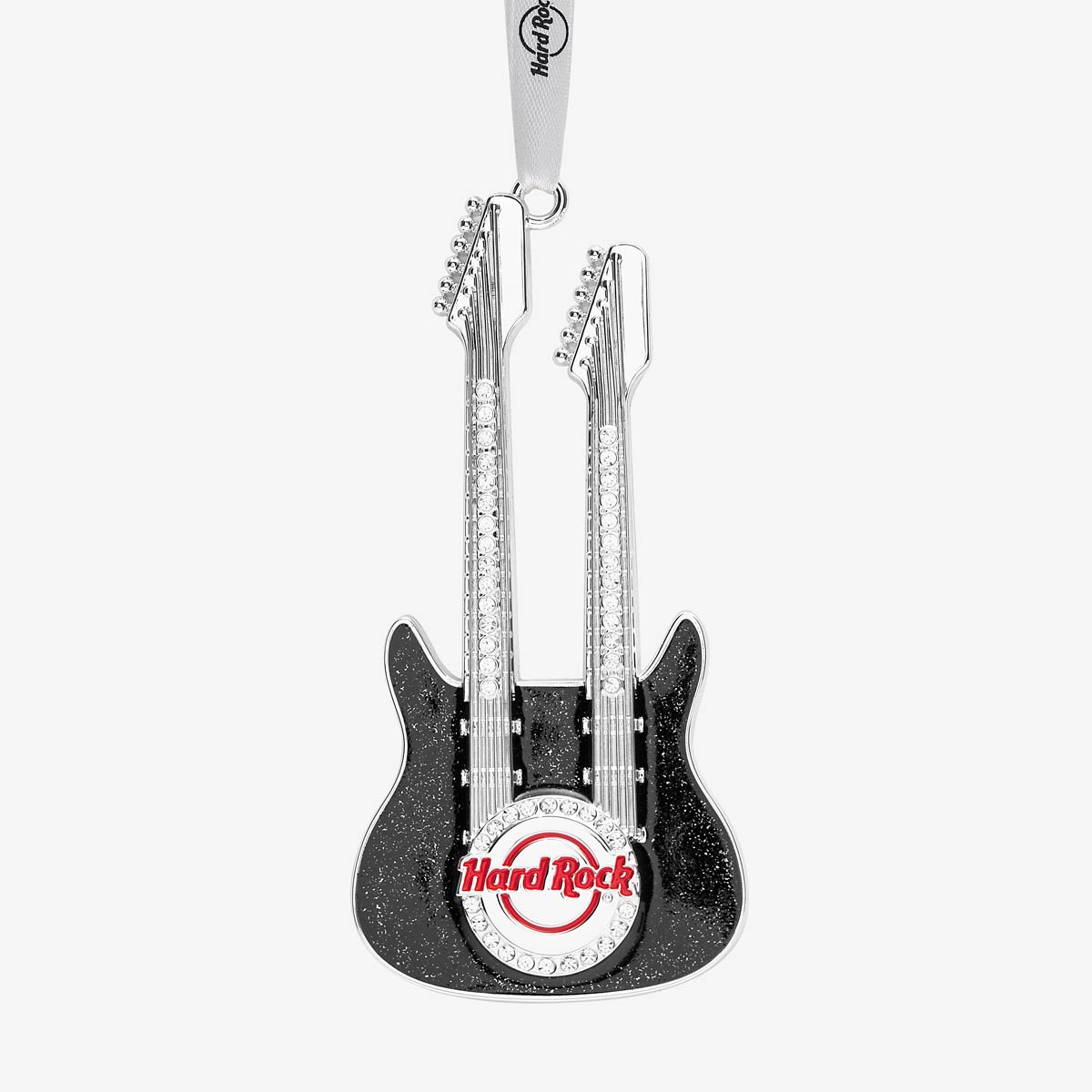 Silver Plated Guitar Ornament image number 1