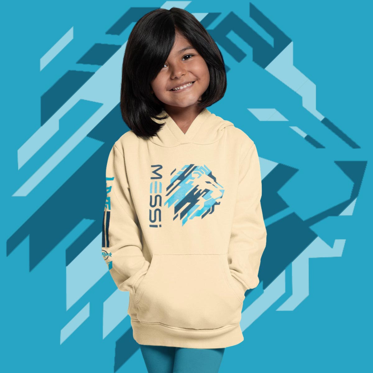 Messi Youth Fit Light Yellow Hoodie image number 1