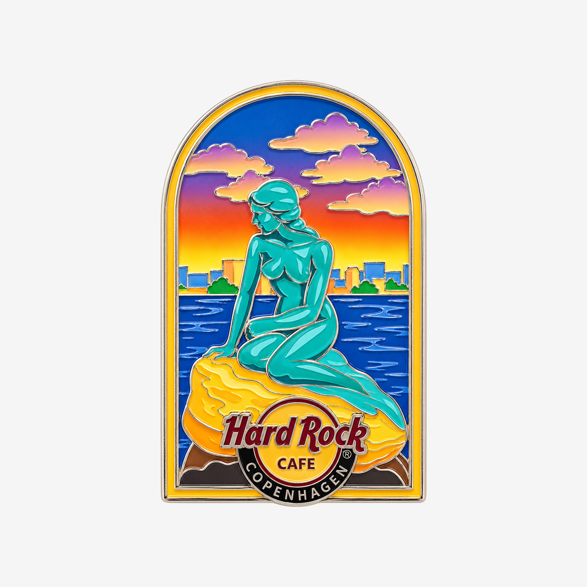 Collectible Copenhagen Sunset Mermaid Local Pin image number 1