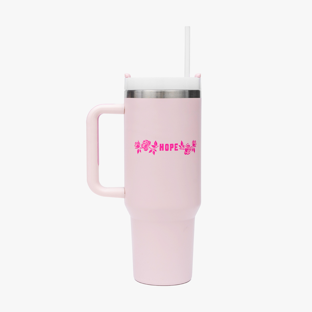 Pinktober Stainless Steel XL Tumbler with Handle image number 2