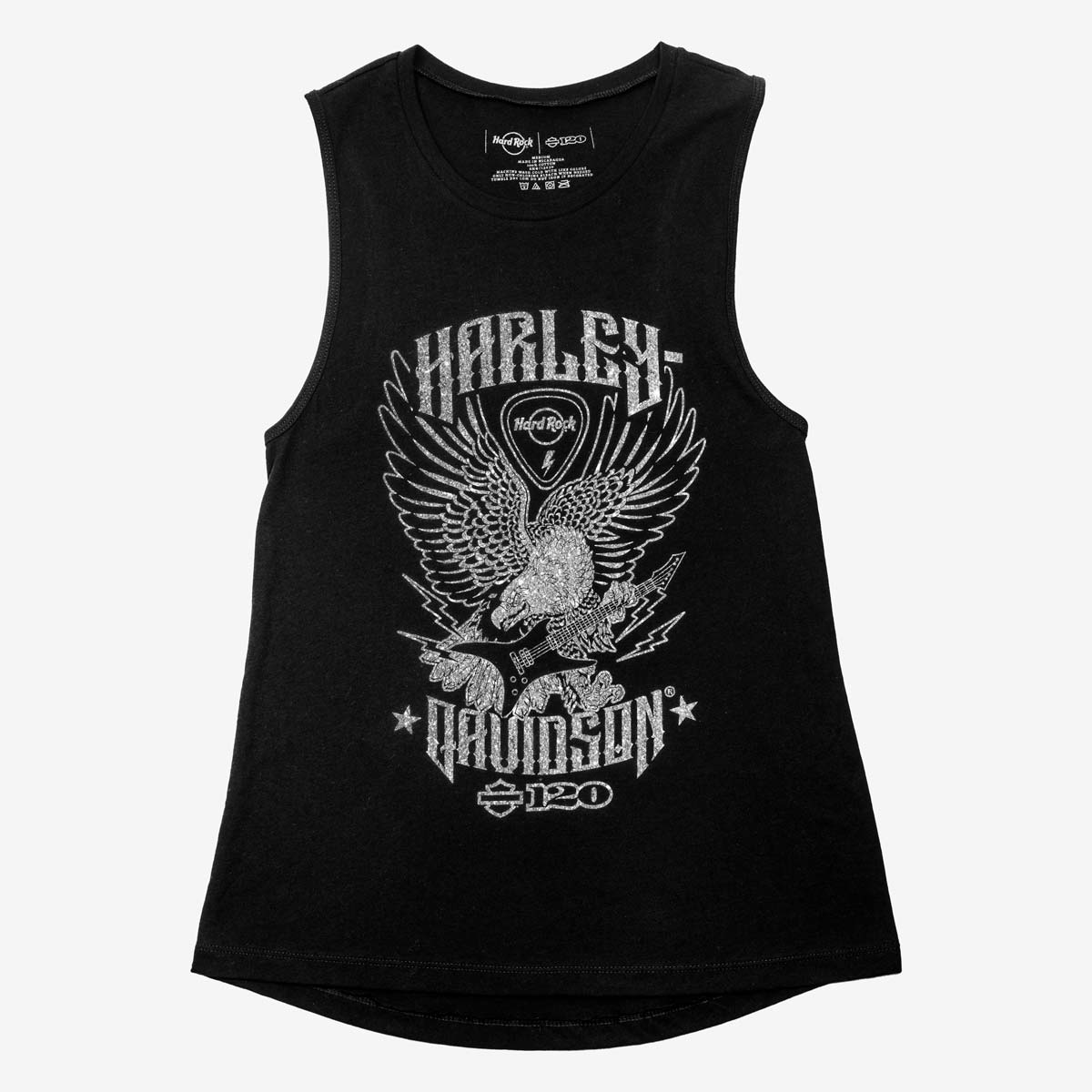 Harley Davidson Ladies Muscle Tank Top in Black image number 2