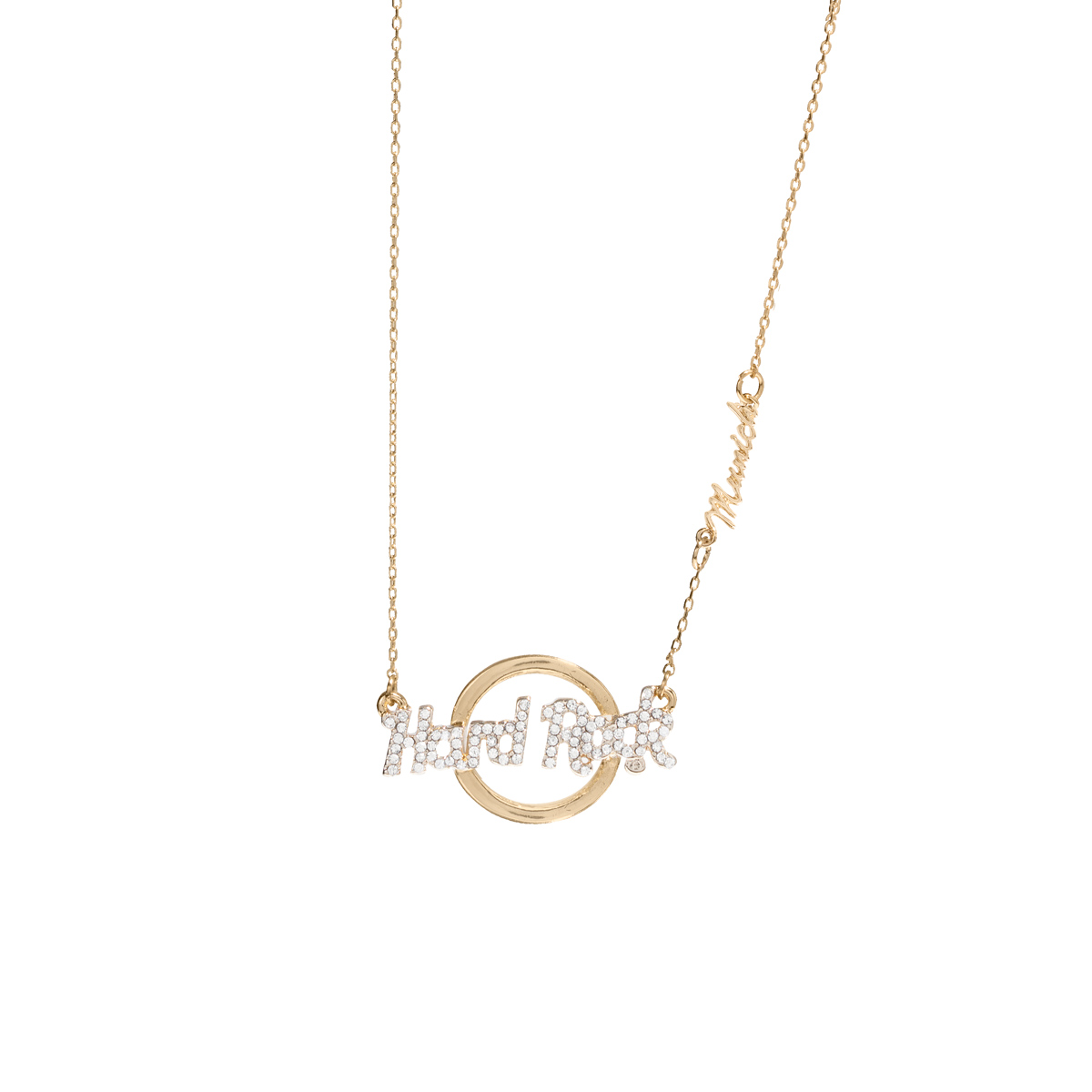 Gold Logo Pendant Necklace image number 1