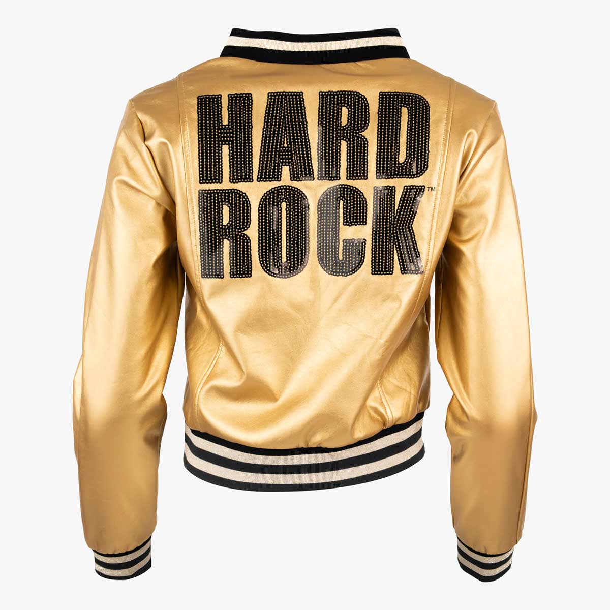Metallic Gold Bomber Jacket by Hard Rock image number 1