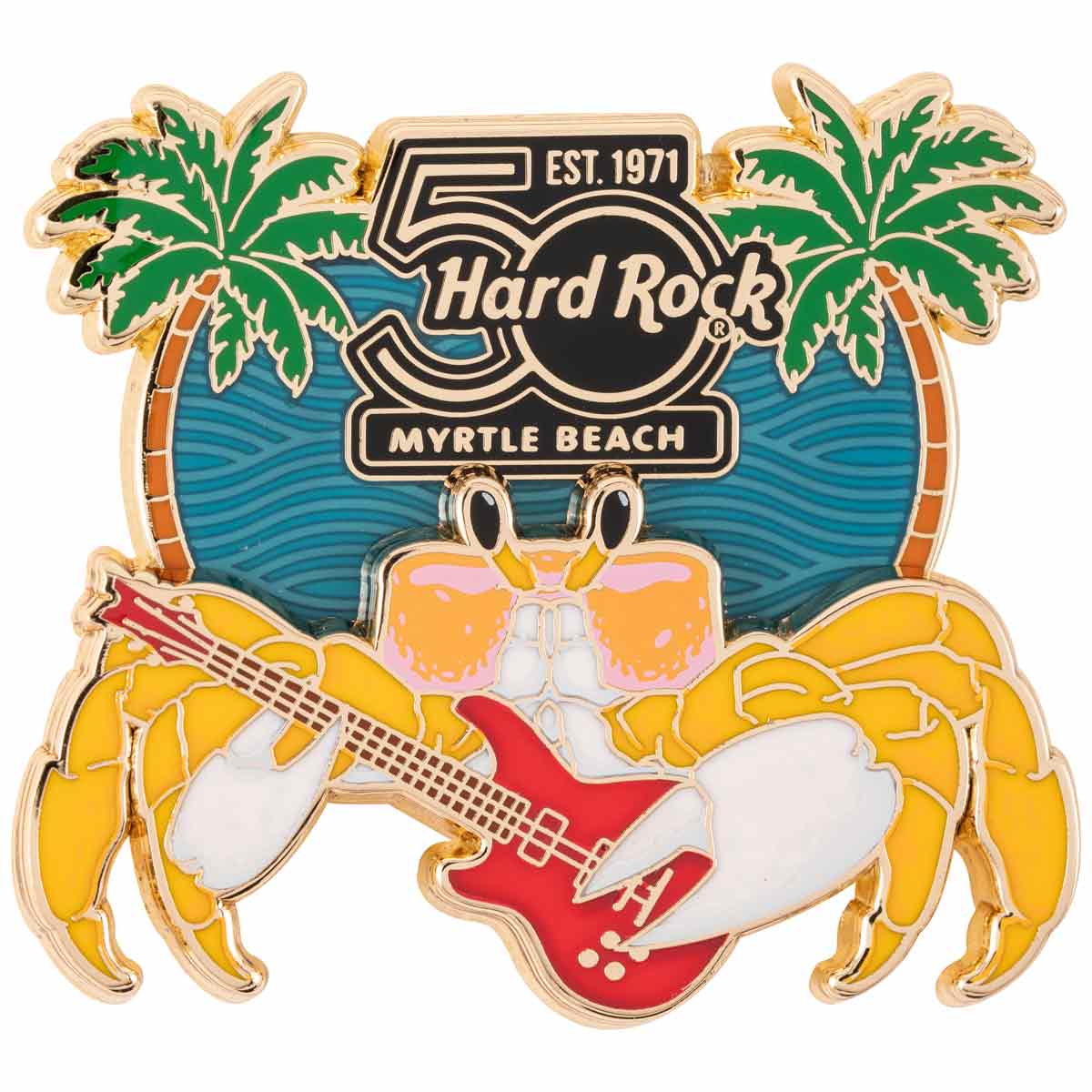 50th Anniversary Core Myrtle Beach Crab Pick Pin image number 1