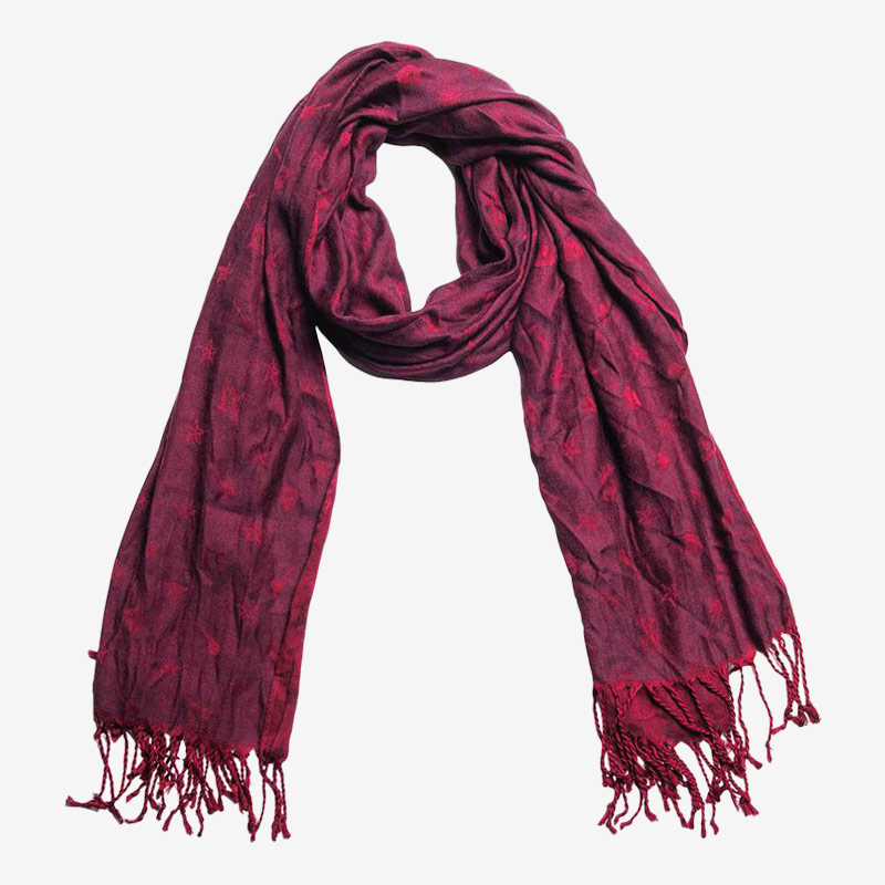 Repeat Symbols Pashmina Scarf in Fine Wine by Guitar Company image number 1